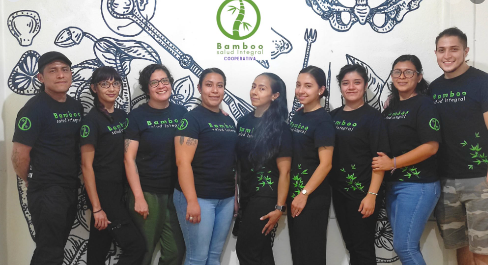 Abi with colleagues at a holistic clinic in Mexico