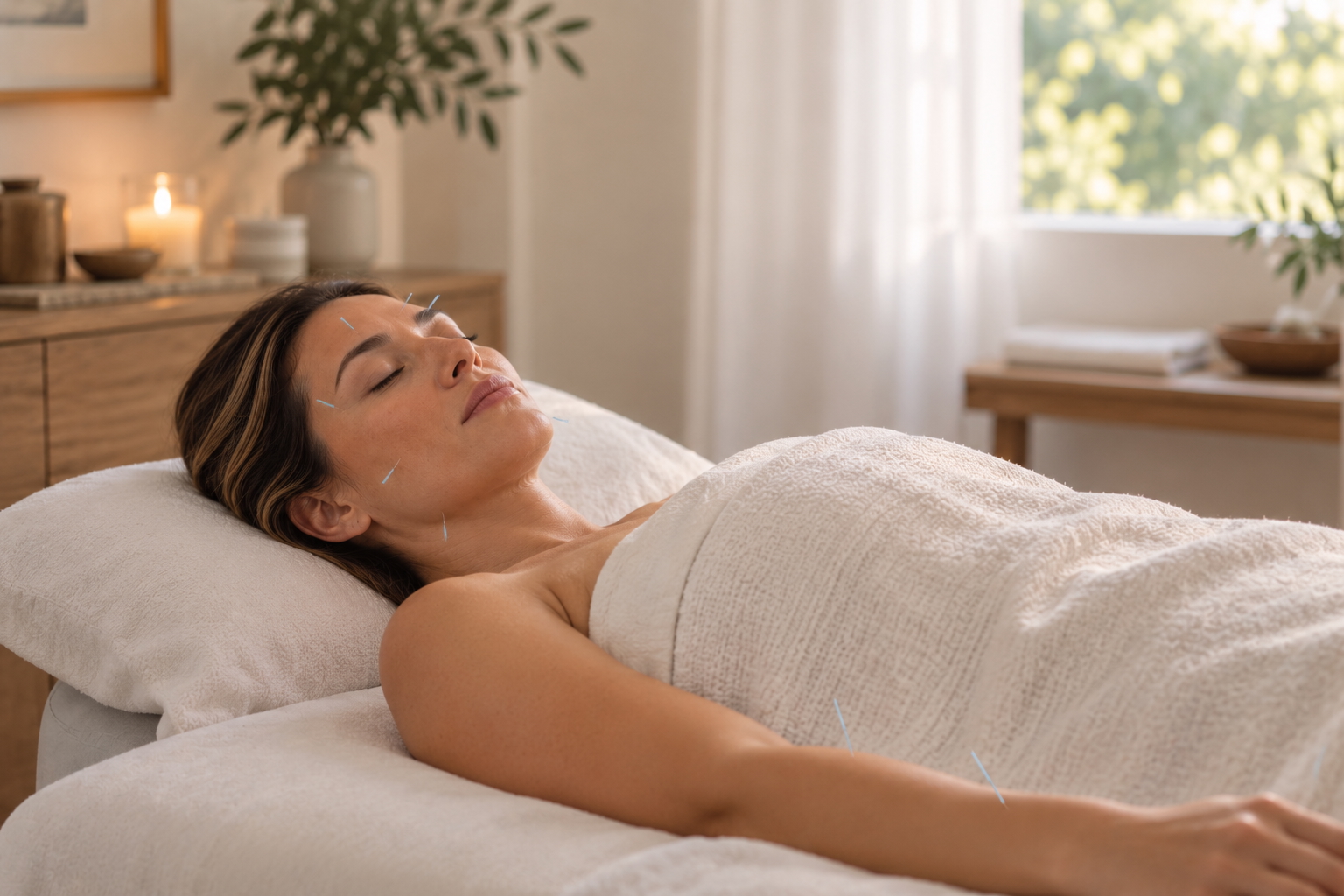 Whole-person Facial Acupuncture with face and body treatment