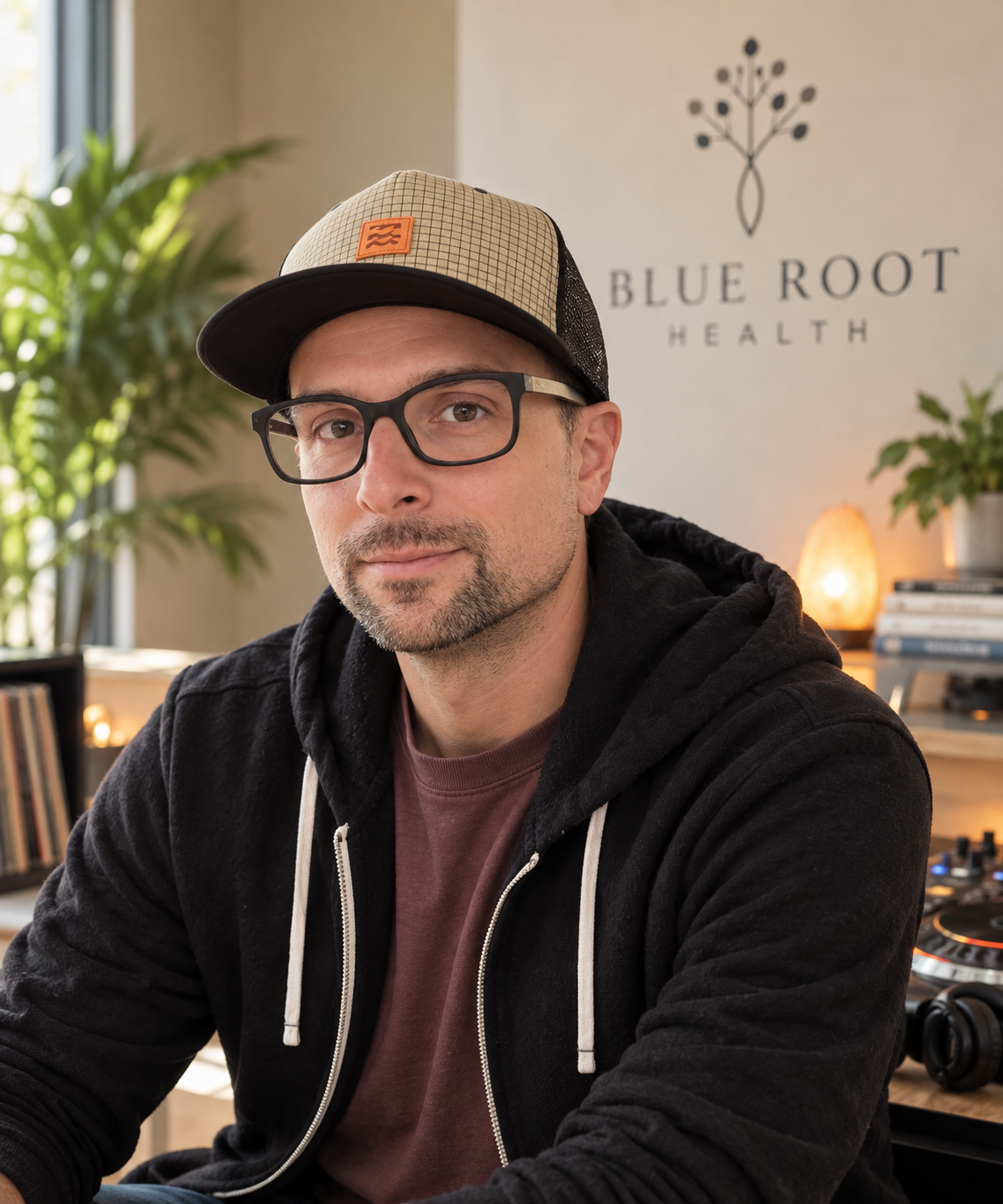 John Bolos, live DJ and transformational experience collaborator at Blue Root Health