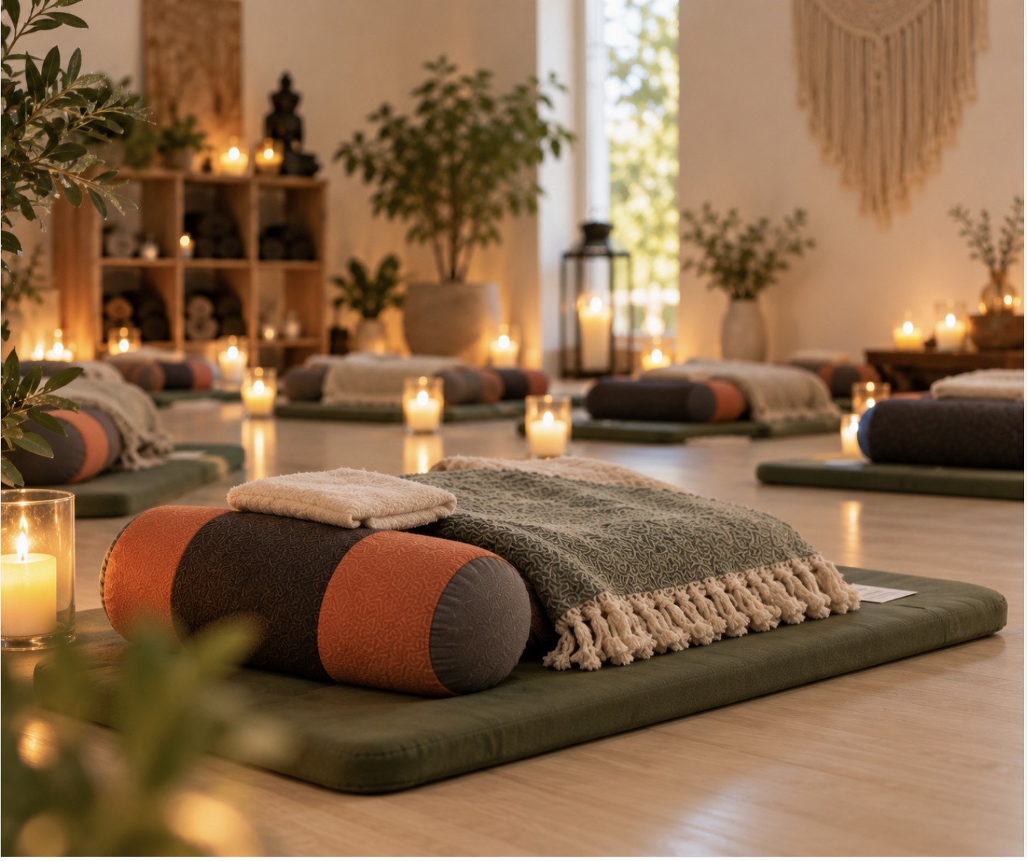 Haley Pillars providing Reiki during a Monthly Usui Reiki Circle at Blue Root