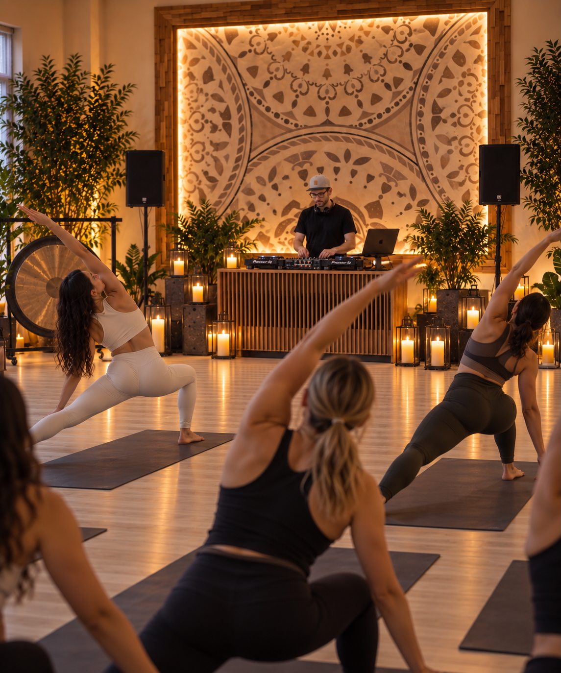 John Bolos performing the live DJ set while participants move through Ritual in Motion